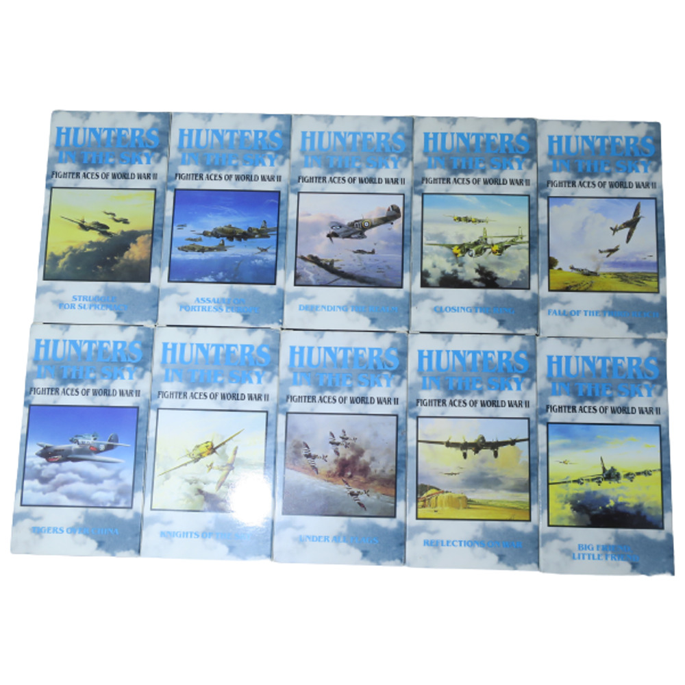 Hunters In The Sky VHS Set Fighter Aces of WWII Airplane Collection Lot of 10